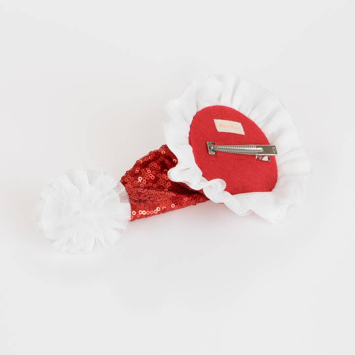 Meri Meri – wholesale Hair clip – Child – Sequin Santa Hat Hair Clip3