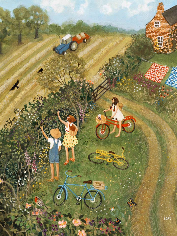 Along the Hedgerow Art Print for wholesale by Loré Pemberton