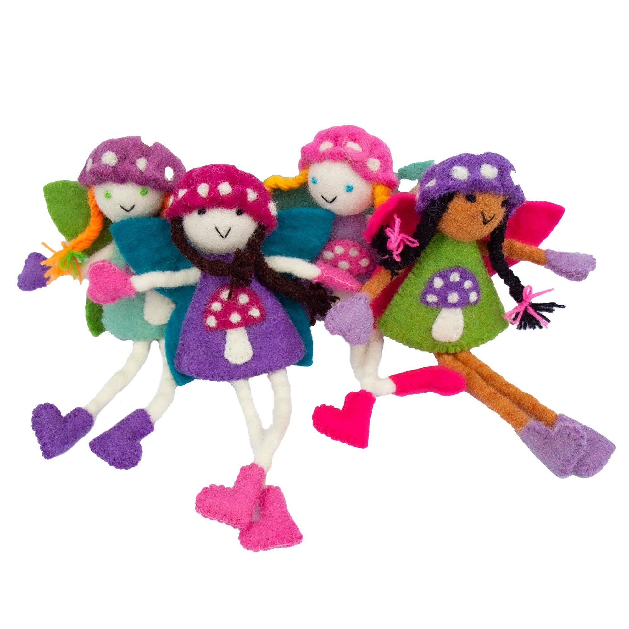 Global Crafts – wholesale Tooth fairy pillow – Child – Mushroom Bonnet Tooth Fairy Pillow Blonde Pink5