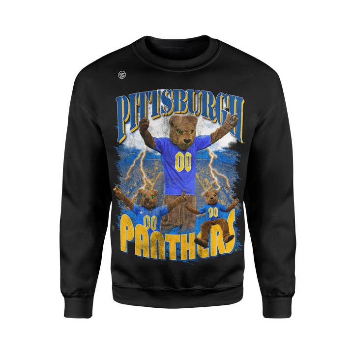 Pittsburgh Panthers Herren-Maskottchen-Crew-Sweatshirt für den Großhandel von Dyme Lyfe
