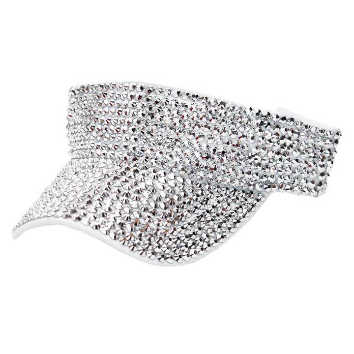 Cap Zone - Vendita all'ingrosso Visiera - Donna - Visiera in acrilico con strass e velcro completa di bling15