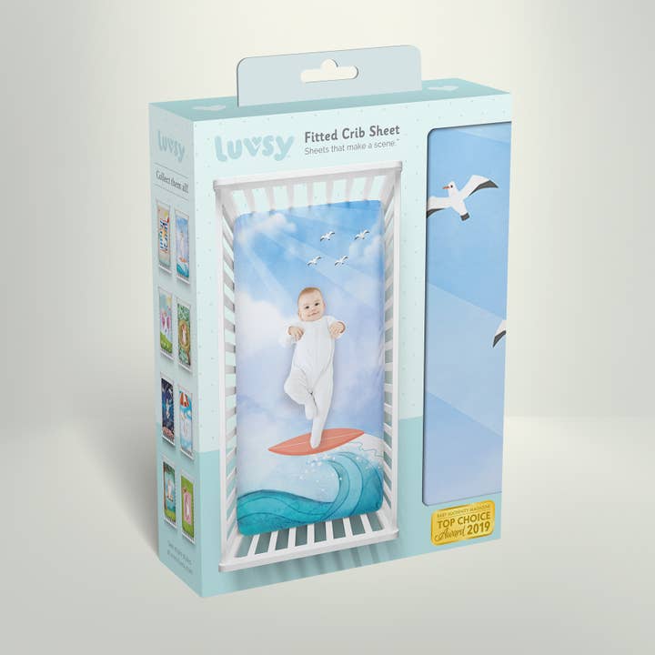 Luvsy - Wholesale Cot/Crib Sheets - Luvsy - Surfer Crib Sheets