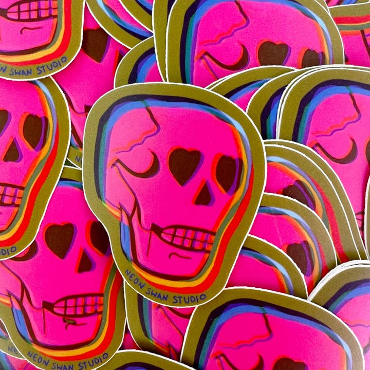 Love Struck Sticker for wholesale by Neon Swan Studio LLC