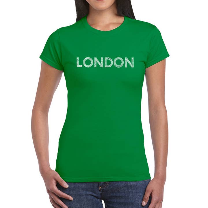 LA Pop Art – wholesale Screen printed t-shirt – Women′s – LA Pop Art Women's Word Art T-Shirt -LONDON NEIGHBORHOODS4