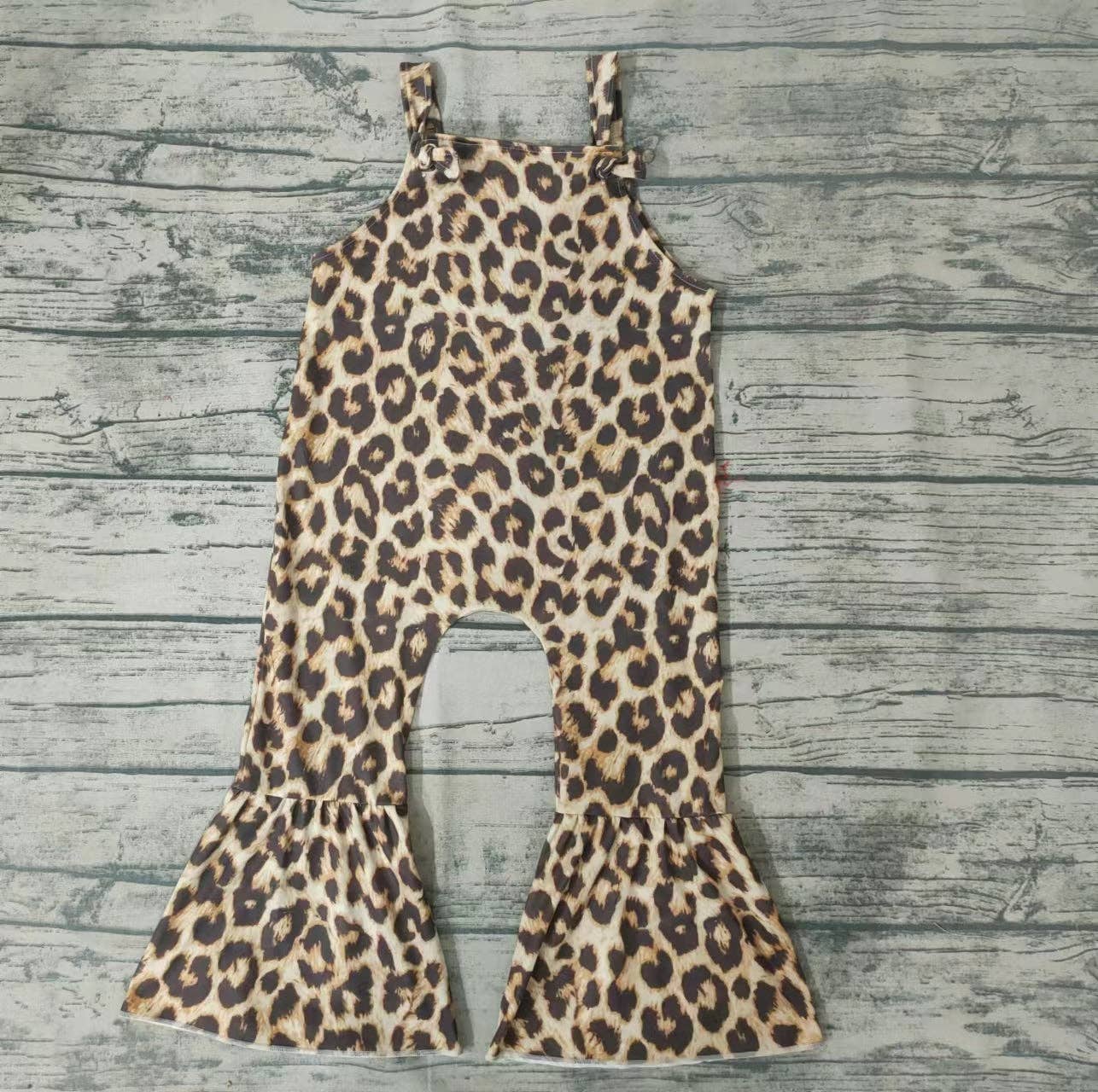 Aier Wholesale - Wholesale Jumpsuit - Baby - baby girls leopard strap overalls jumpsuits2