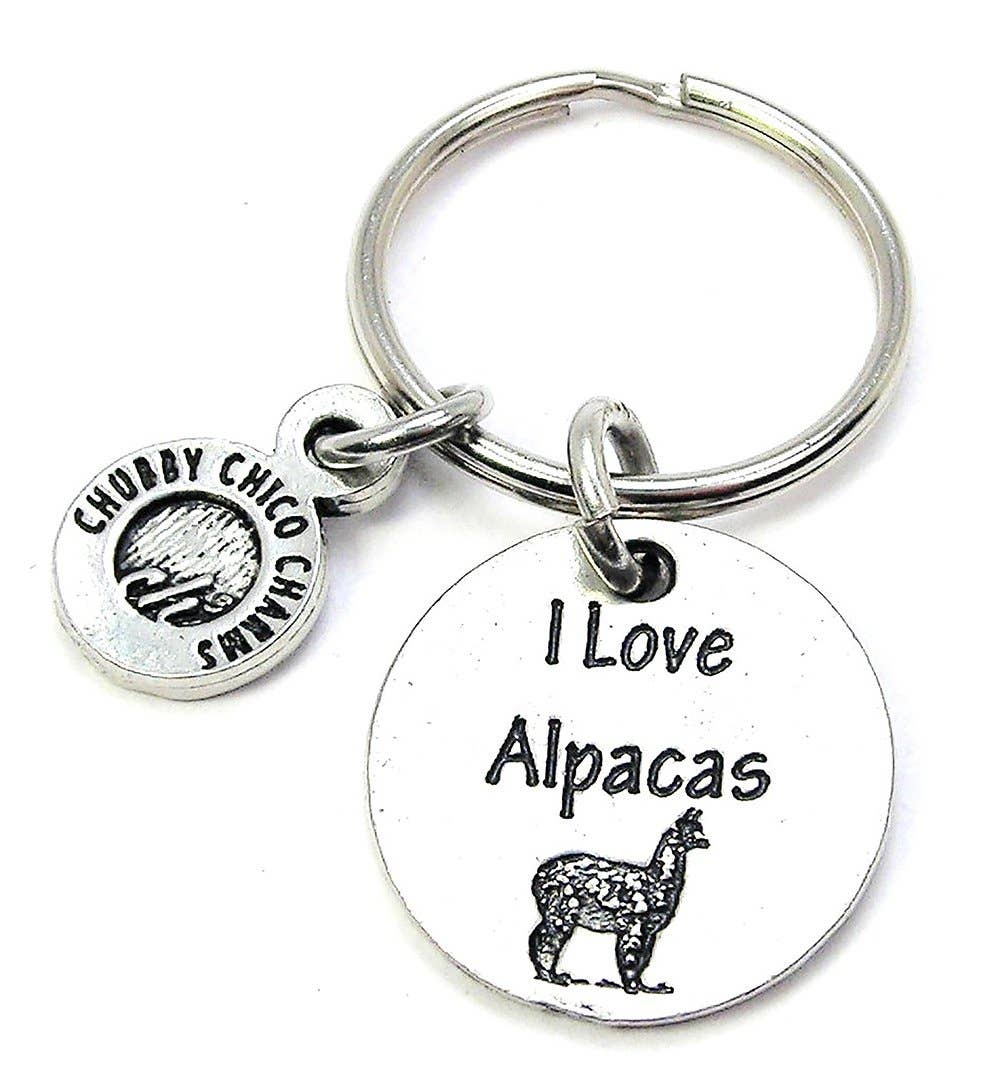 Chubby Chico Charms – Großhandel Schlüsselanhänger – Damen – Ich liebe Alpakas Schlüsselanhänger Farming Animals Garn Knitting0