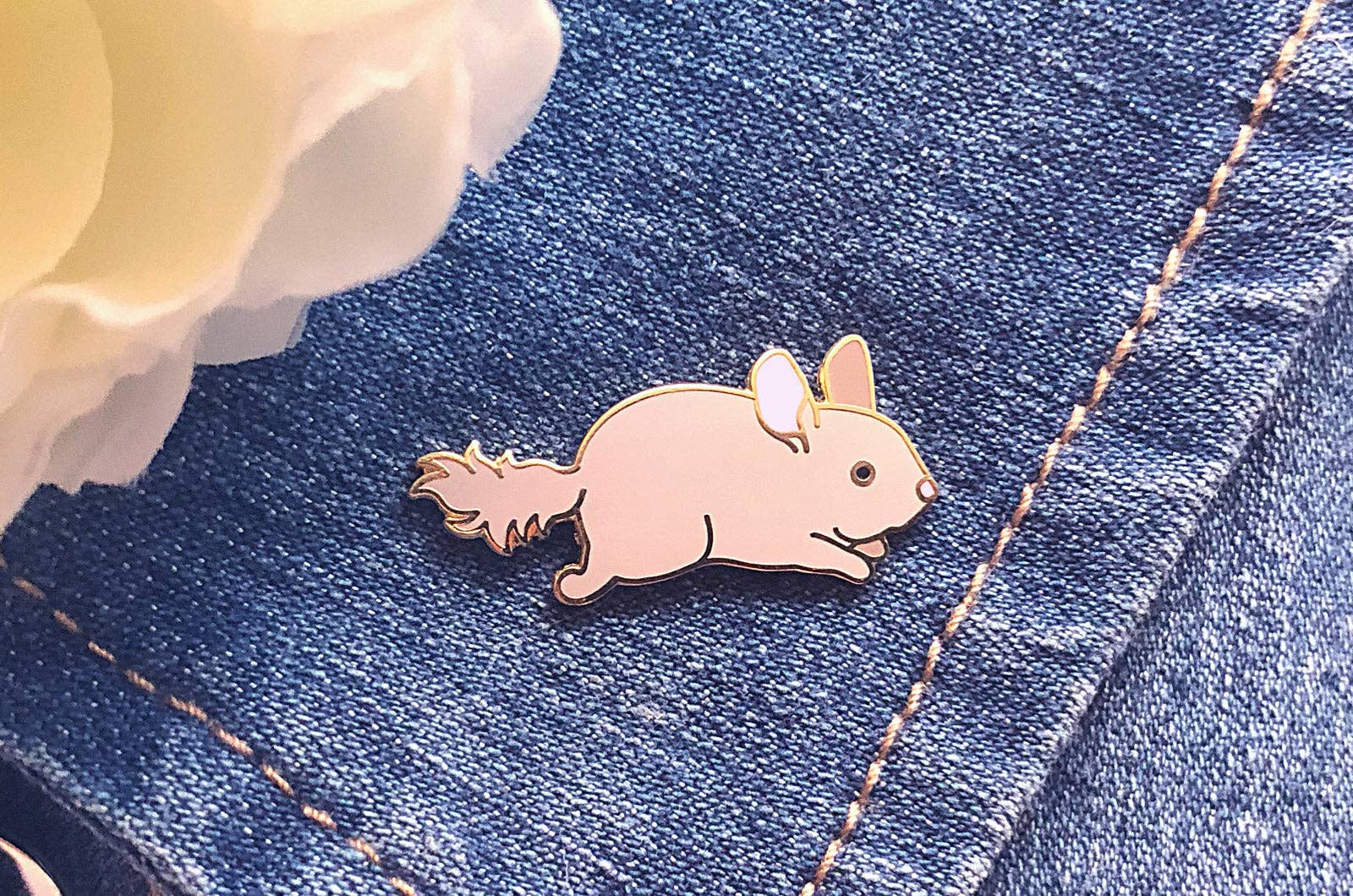 Alum and Ink - Wholesale Lapel Pin/Button - Chibi Chinchilla Enamel Pin5