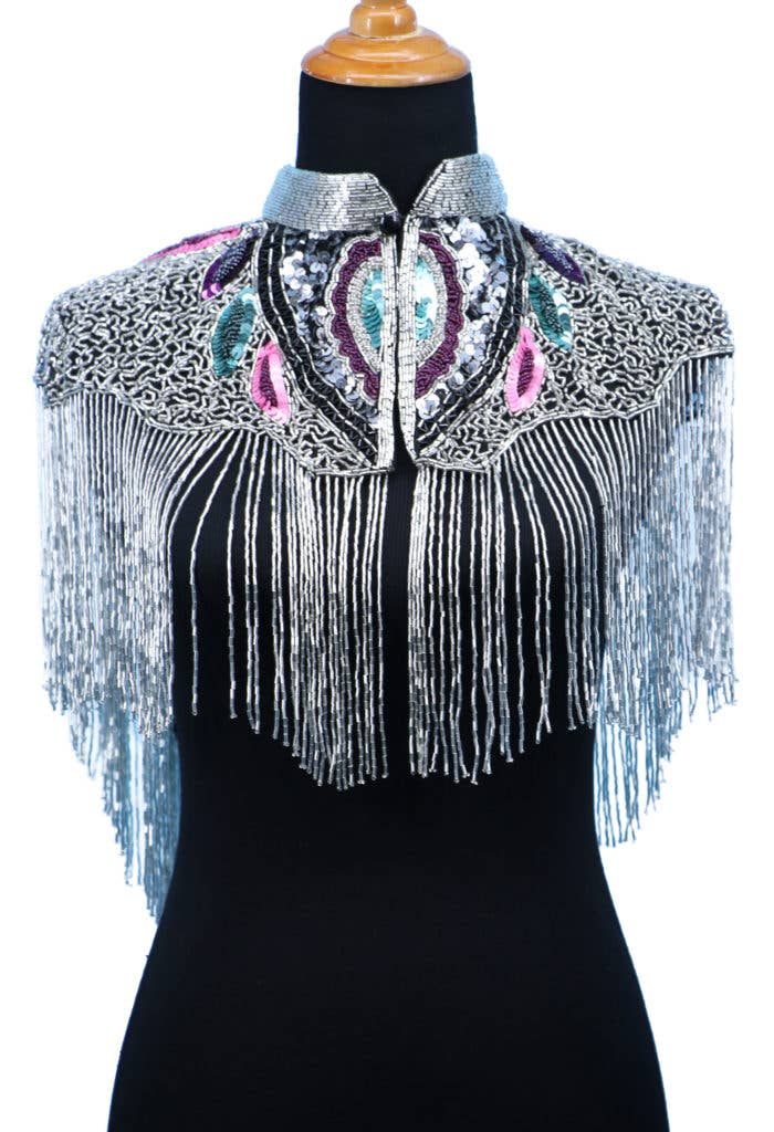 Western Fashion - Venta al por mayor Capa - Mujer - 8877 - Capa con cuentas, multicolor1