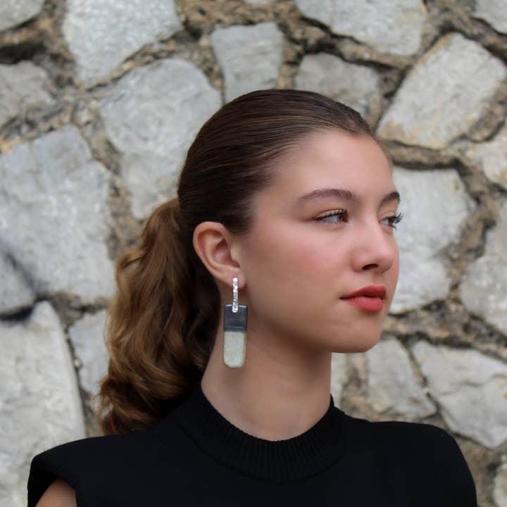 Porcelain Long Porcelain Earrings for wholesale by 5elements_handbuiltart