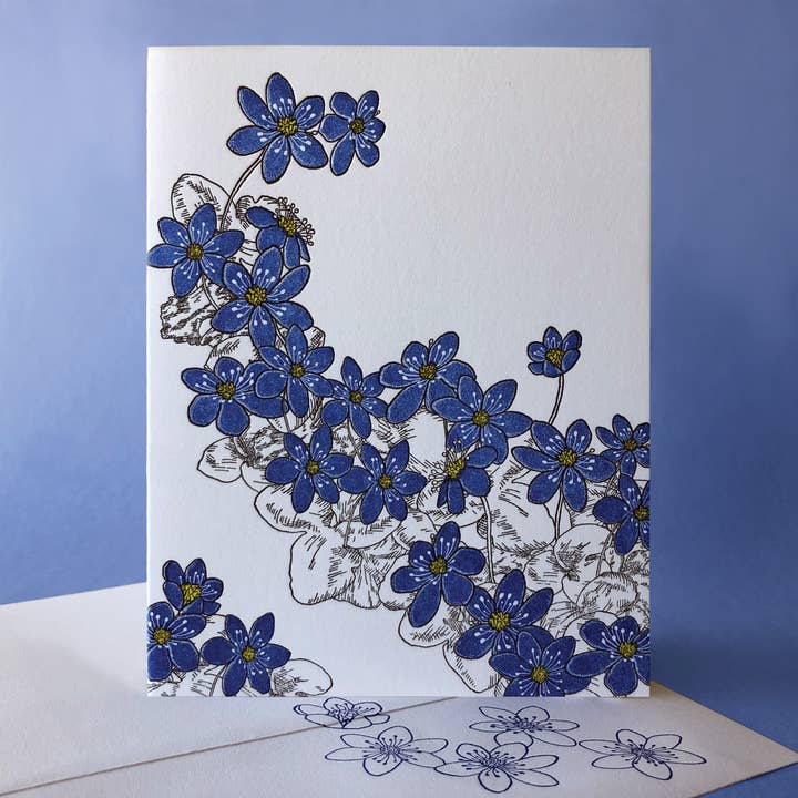 Painted Tongue Press - Wholesale Sympathy Card - Hepatica Sympathy and Blank Note Card1