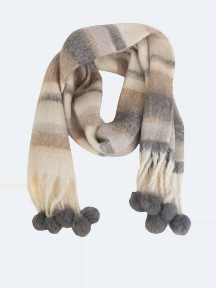 BUFANDA EN MEZCLA DE LANA, COLOR GRIS r para venta al por mayor de Kbas