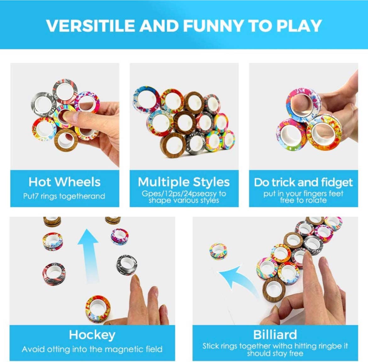 AlexisandGreenberg - Wholesale Fidget Toy - Kids - Magnetic Fidget Rings Alexis and Greenberg2