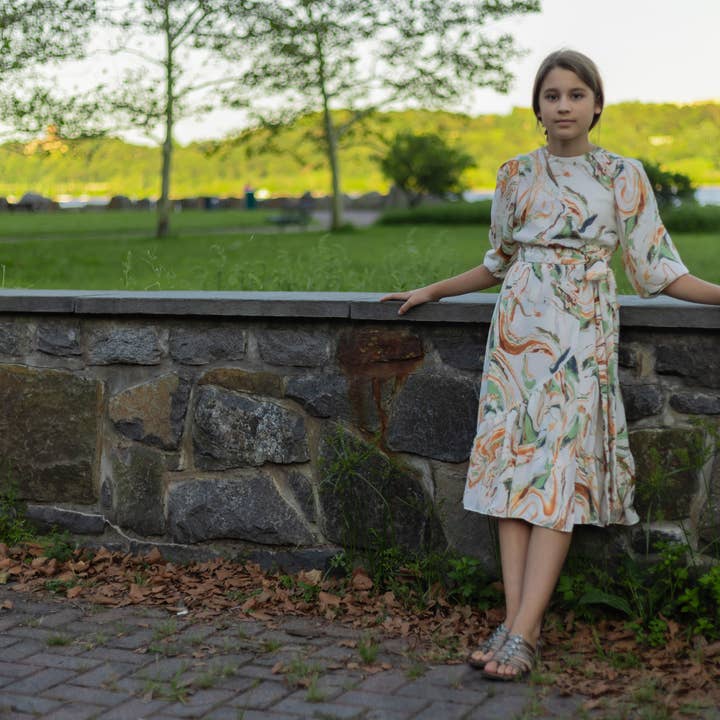 Vestido Envolvente de Mármol 233 para venta al por mayor de Frills and Freckles