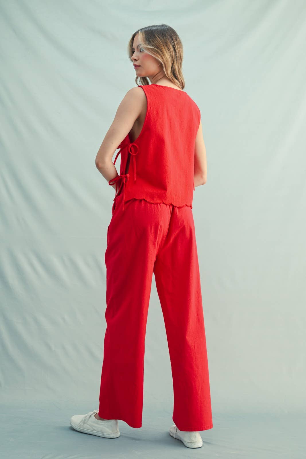 Wishlist Apparel - Wholesale Tank Top - Women's - COTTON TANK TOP WITH SIDE TIES / WL25-102433