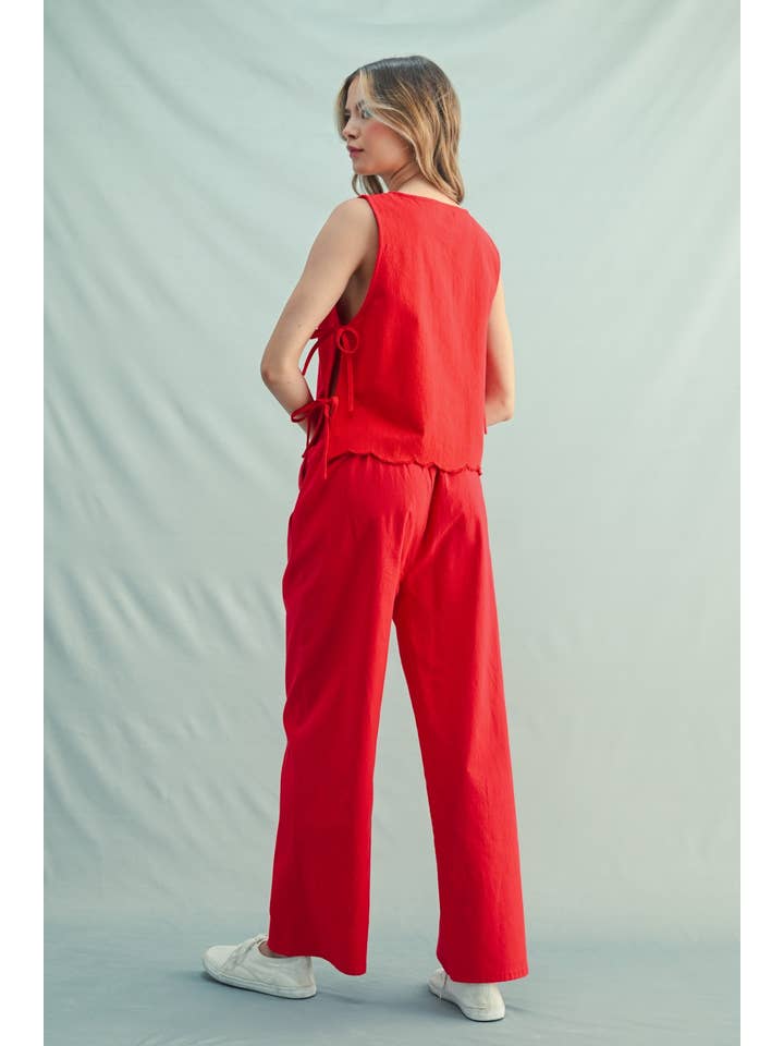 Wishlist Apparel - Wholesale Tank Top - Women's - COTTON TANK TOP WITH SIDE TIES / WL25-102433