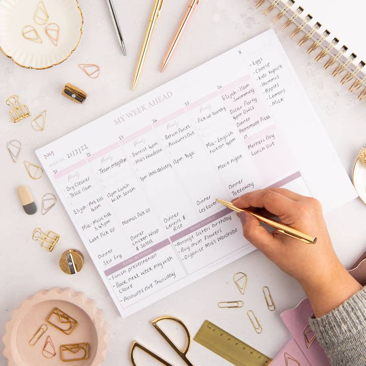 Weekly Family Planner A4 Tear Away Desk Pad for wholesale by Make Life Easy Planner