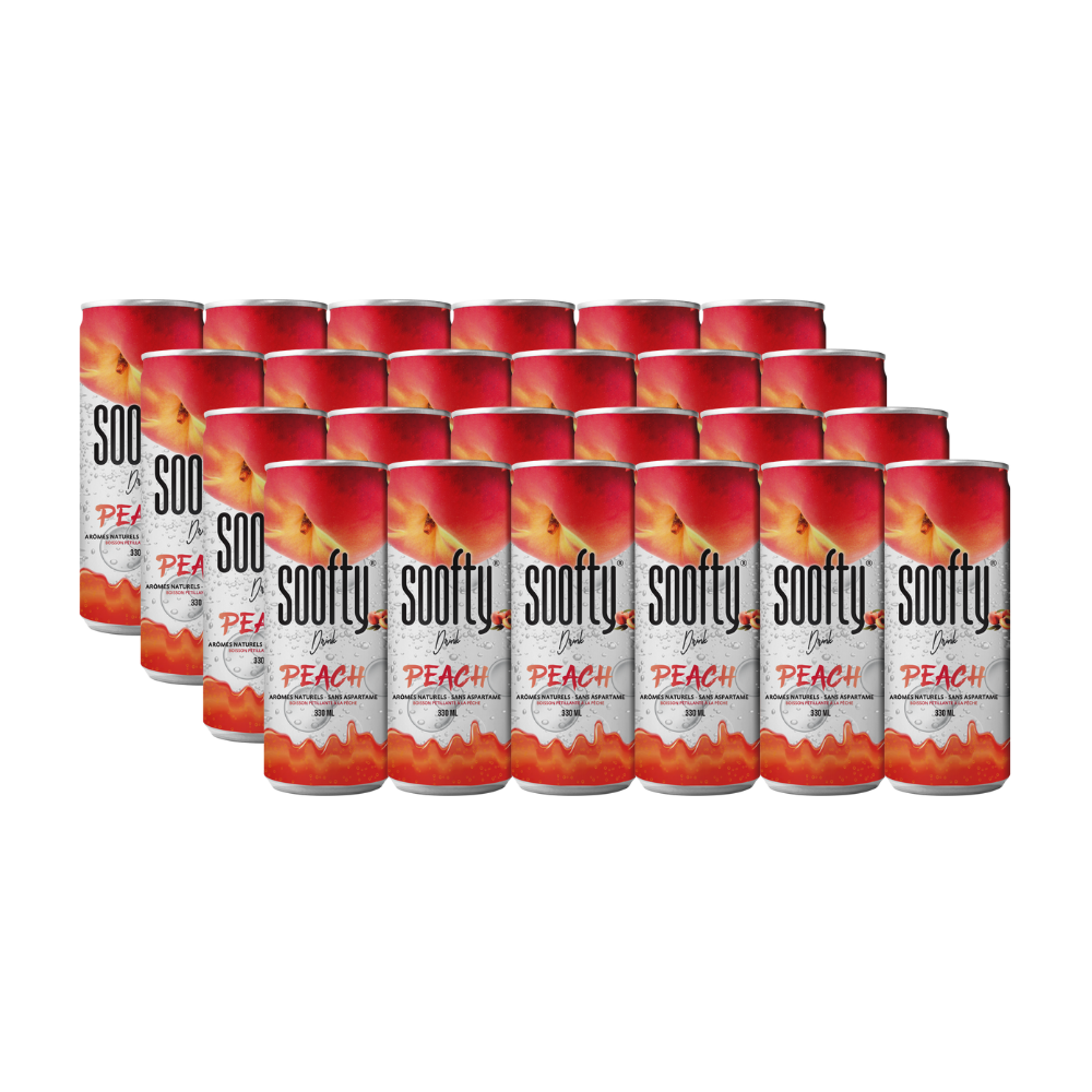 123bonbon - Wholesale Soda/Carbonated Drink - SOOFTY PEACH SLIM 33CL3