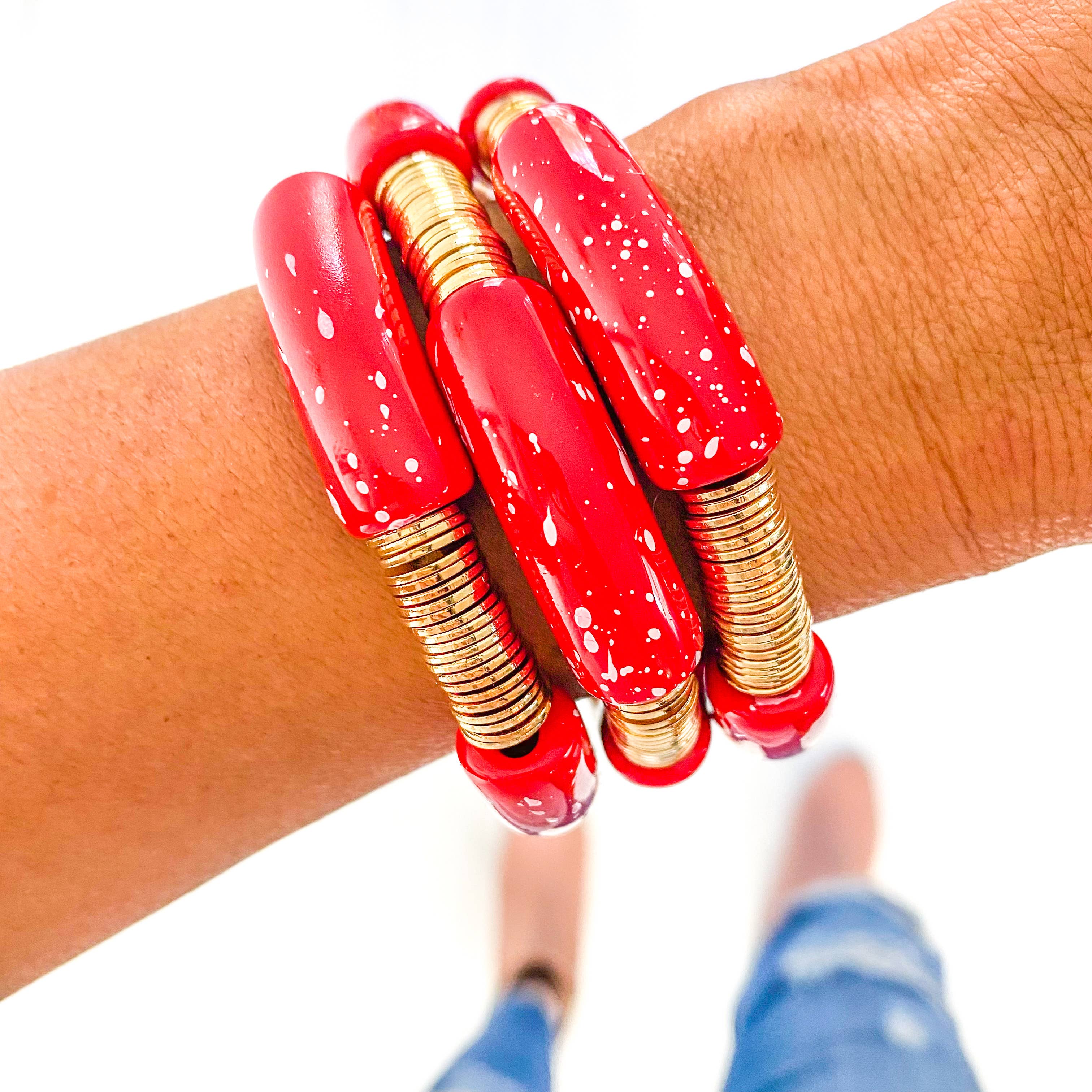 Savvy Bling - Venta al por mayor Juegos de joyas - Pulseras y collares rojos para el Día del Juego25