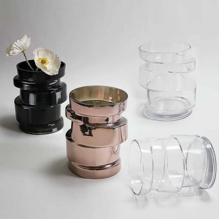 Galore Home - Wholesale Vase - Spiral Premium Solid Glass Vase