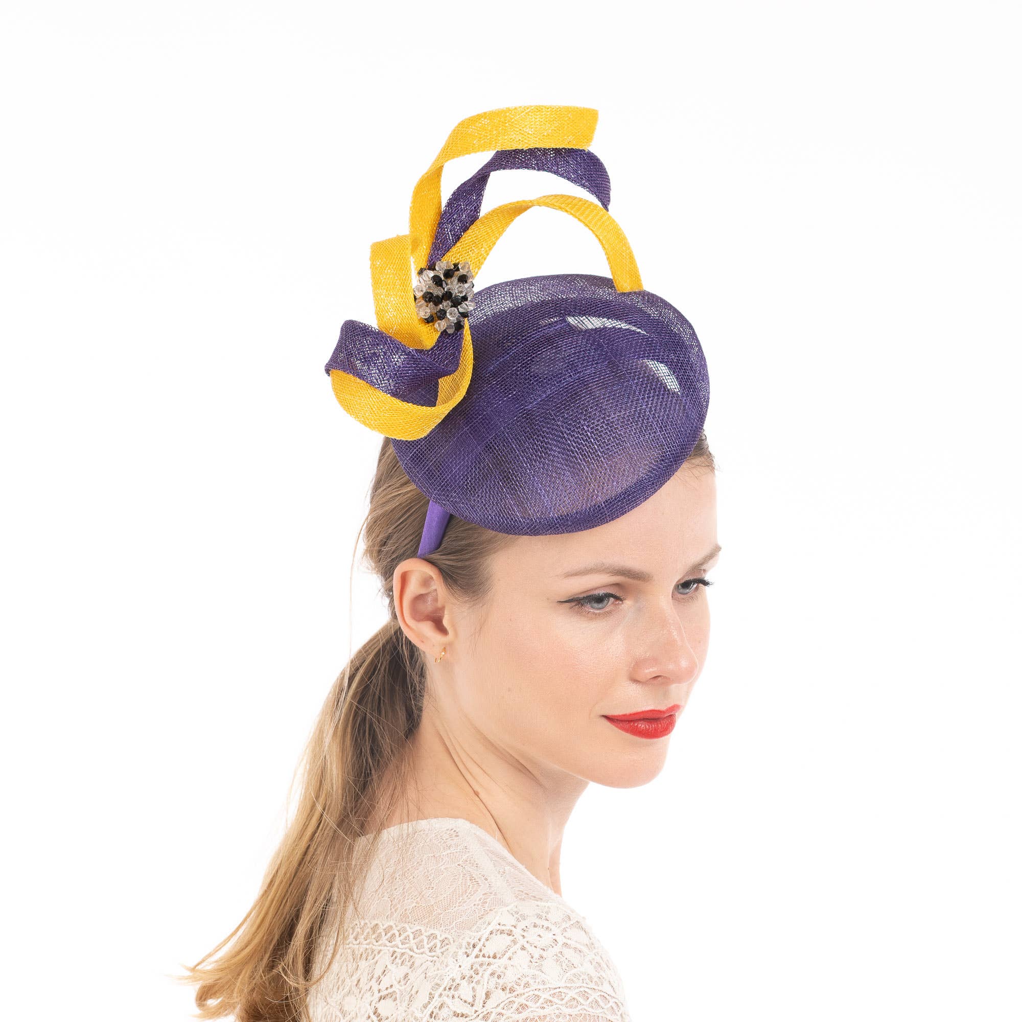 KaKyCo - Wholesale Fascinator Hat - Women's - Two tone S shape sinamay fascinator headband | 5939H2