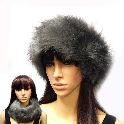 Diacly - Wholesale Fashion Headband - Women's - Long Fur Neck Warmer Infinity Scarf Stretchable Headband1