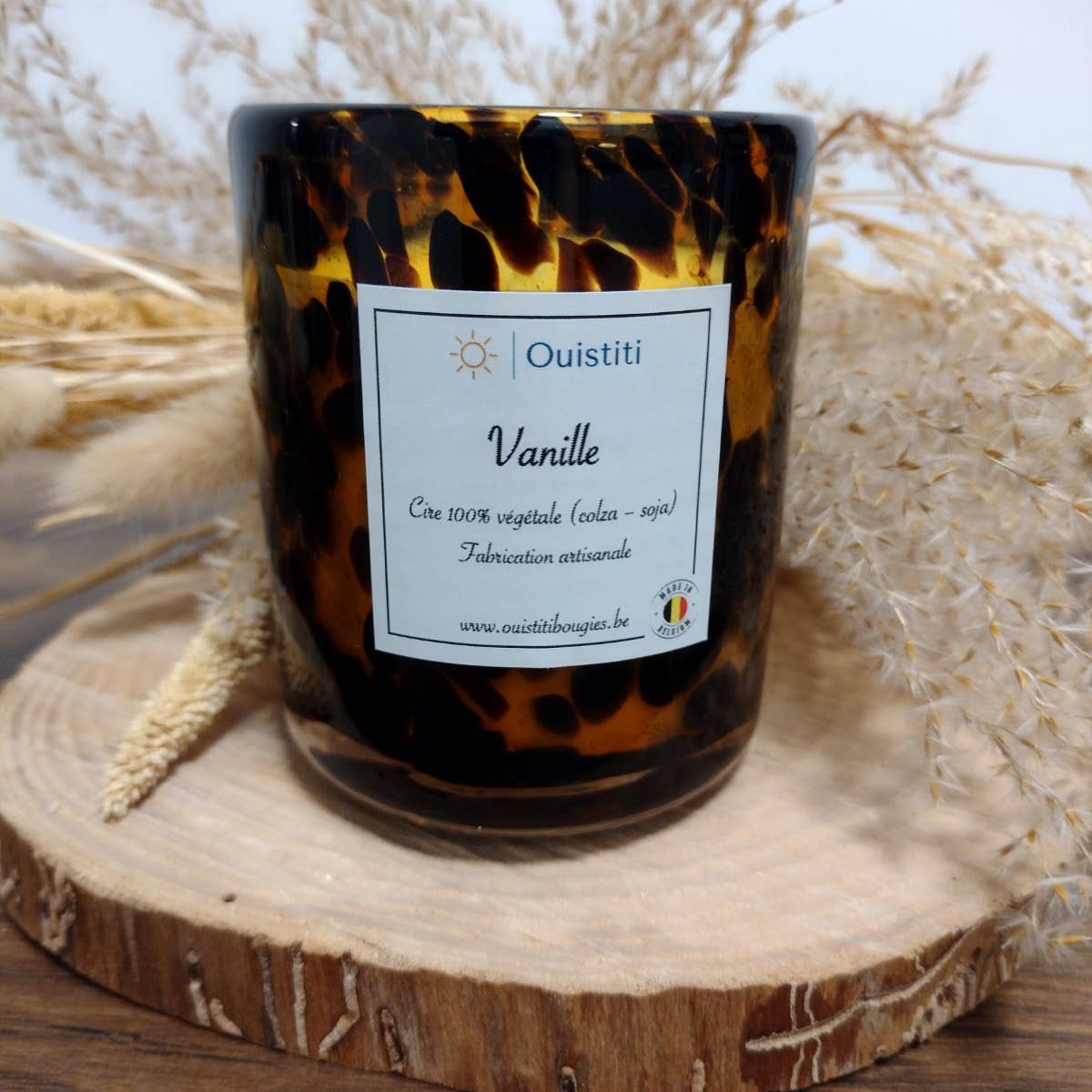 Ouistiti - Bougies et compagnie - Wholesale Jar/Filled Candle - Vanilla Scented Candle - Leopard - 200 g