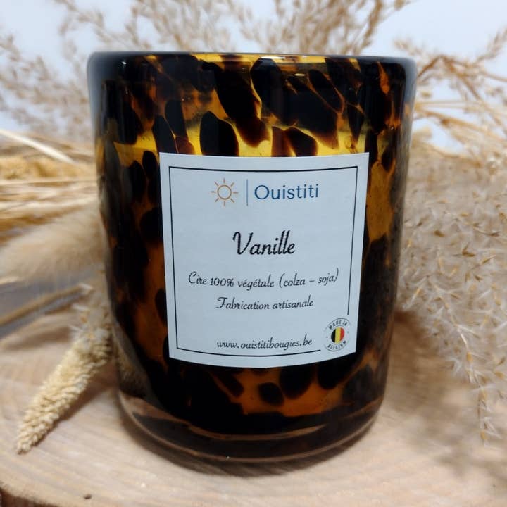Ouistiti - Bougies et compagnie - Wholesale Jar/Filled Candle - Vanilla Scented Candle - Leopard - 200 g0