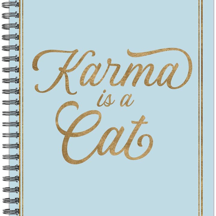 Karma is a Cat 2026 6.5" x 8.5" Weekly Monthly Softcover Planner for wholesale by Willow Creek Press & Gifts