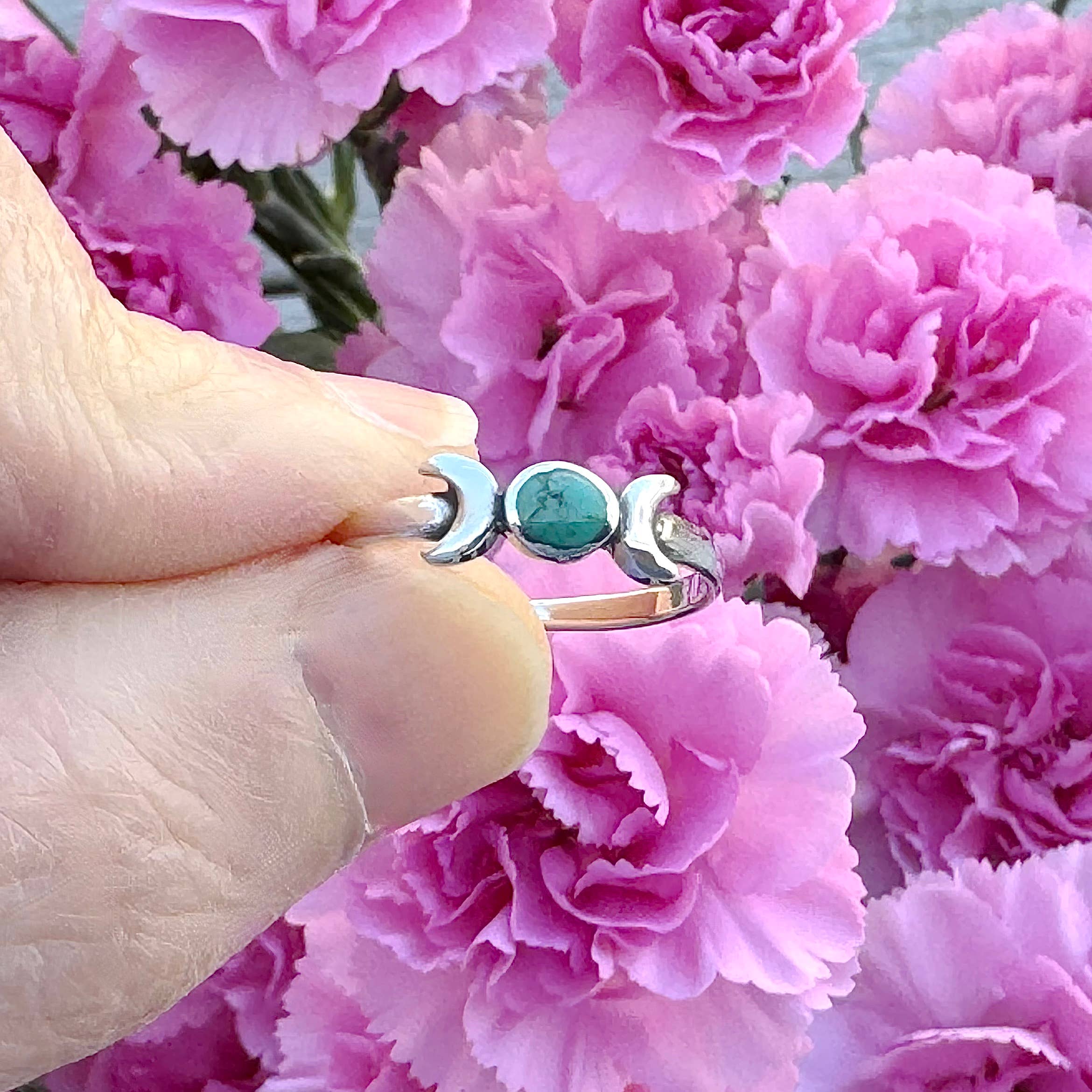 Moonrise Jewelry – wholesale Single stone/solitaire ring – R-104 Moon with Turquoise Ring8