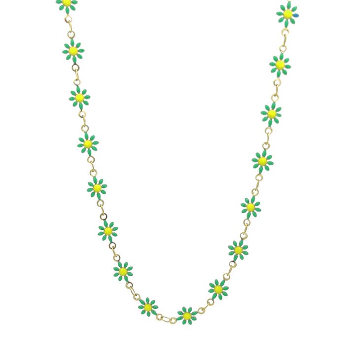 AMORINO SRL - Vente Collier maille et chaîne - Collier Daisy - JN2368F149 doré