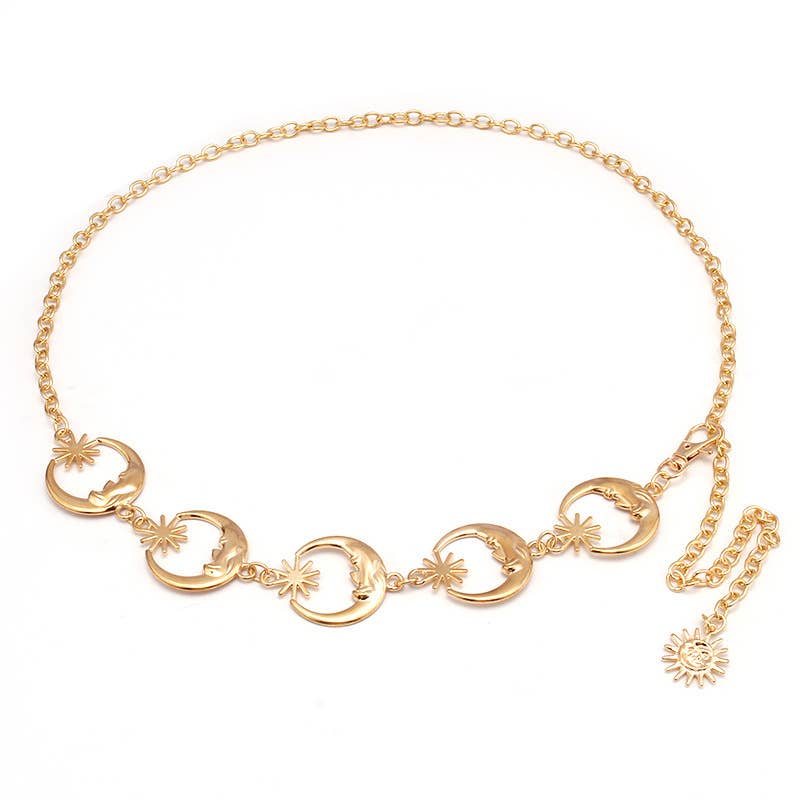 Tourtiwi - Wholesale Belt - Women's - Sun Moon Waist Chain, Metal Body Chain6