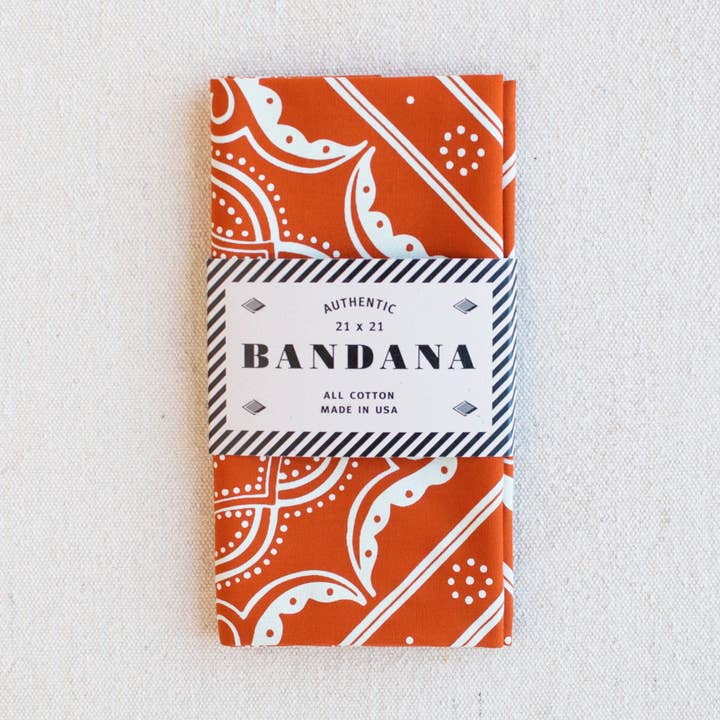 Abracadana - Wholesale Bandana - Unisex - Western Bandana, Marmalade Orange1