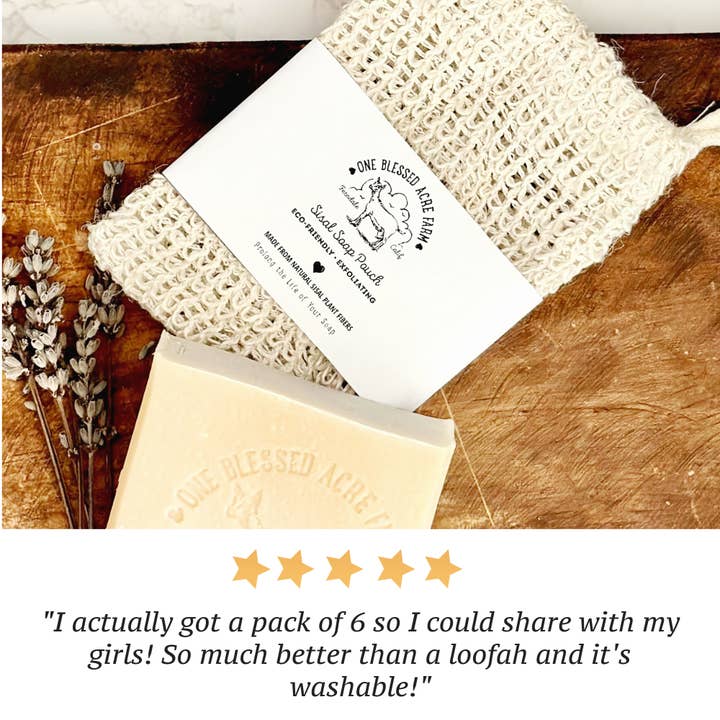 One Blessed Acre Farm - Wholesale Soap Pouch/Sack/Bag - Sisal Soap Saver Bag, Zero Waste Soap Saver4