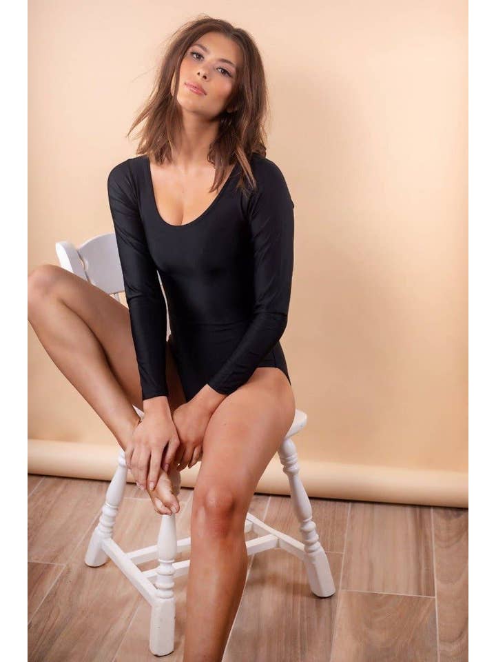 Leveret Pajamas - Wholesale Bodysuit – Women’s - Womens Long Sleeve Leotard2