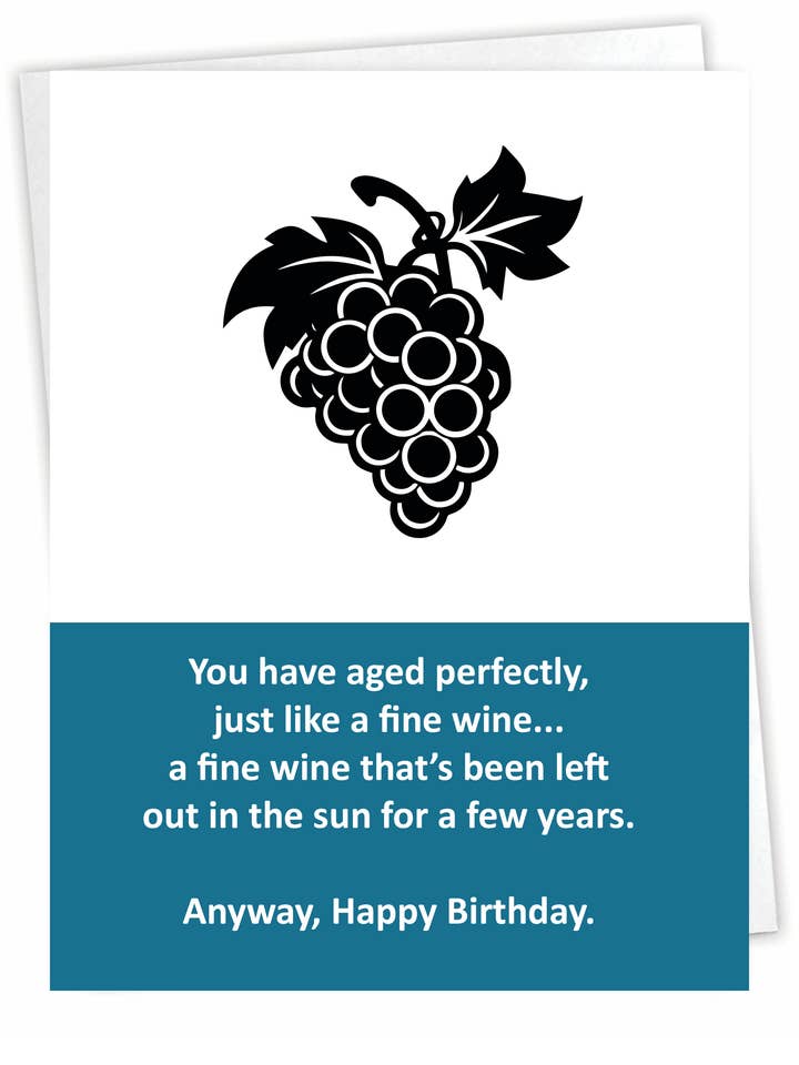 Birthday Card | Funny Birthday Cards | Happy Bday | Wine for wholesale by Blue Spark Card Co