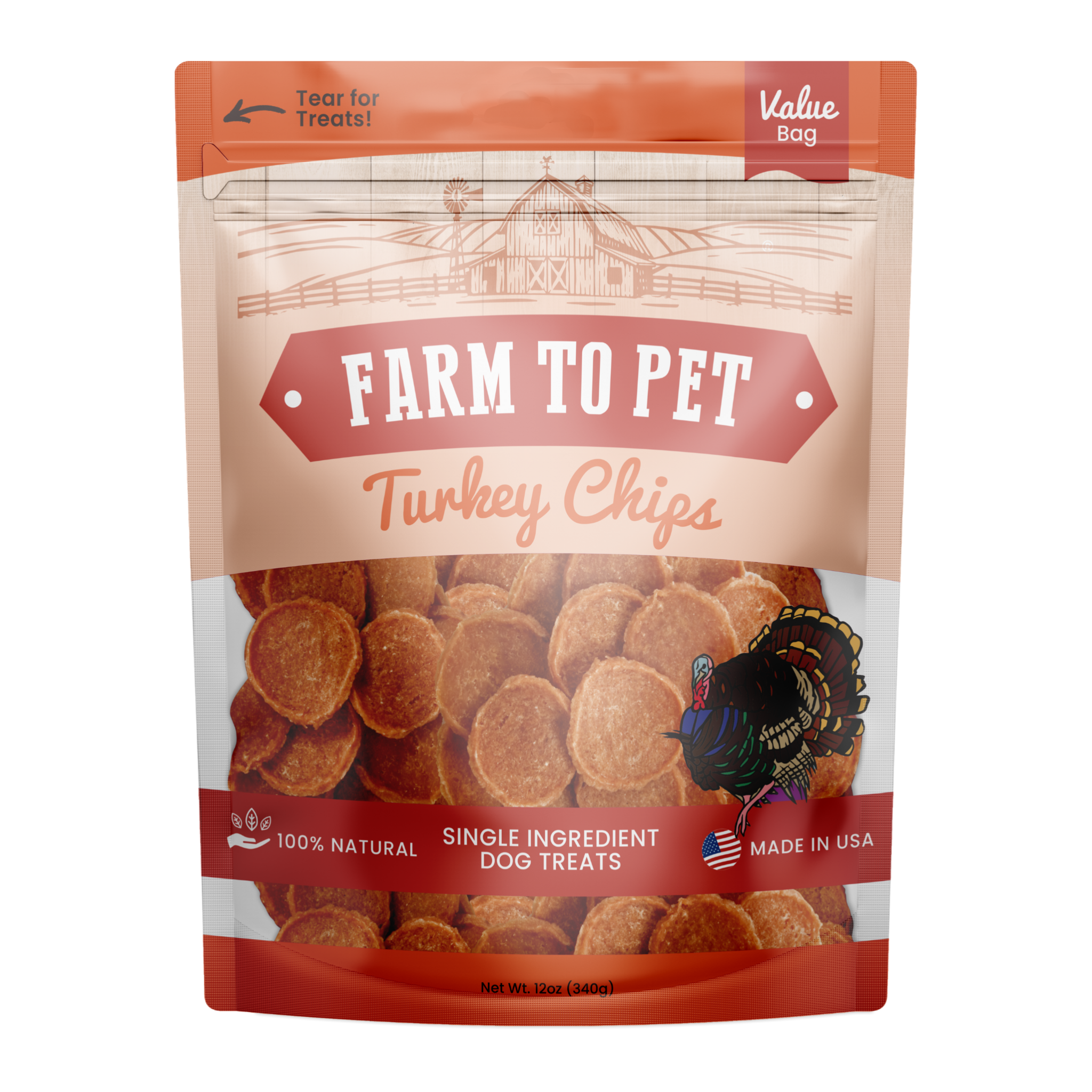 Farm to Pet Healthy Treats for Dogs & Cats - Wholesale Pet Treats - Dog - Turkey Chips Dog Treats6