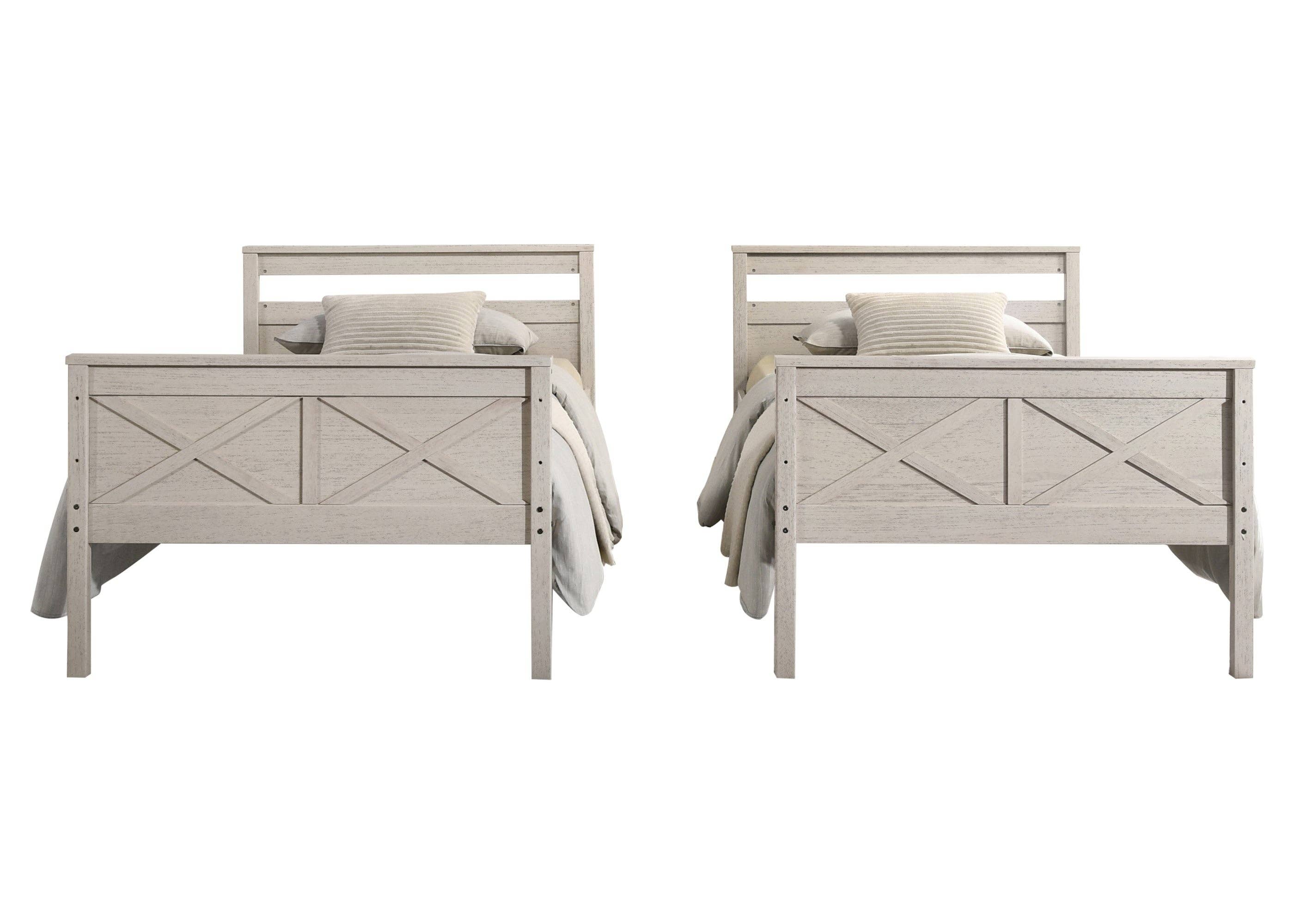 Home Design - Wholesale Bed - Home Design Exeter Twin Over Twin Solid Wood Standard Bunk Bed Frame7