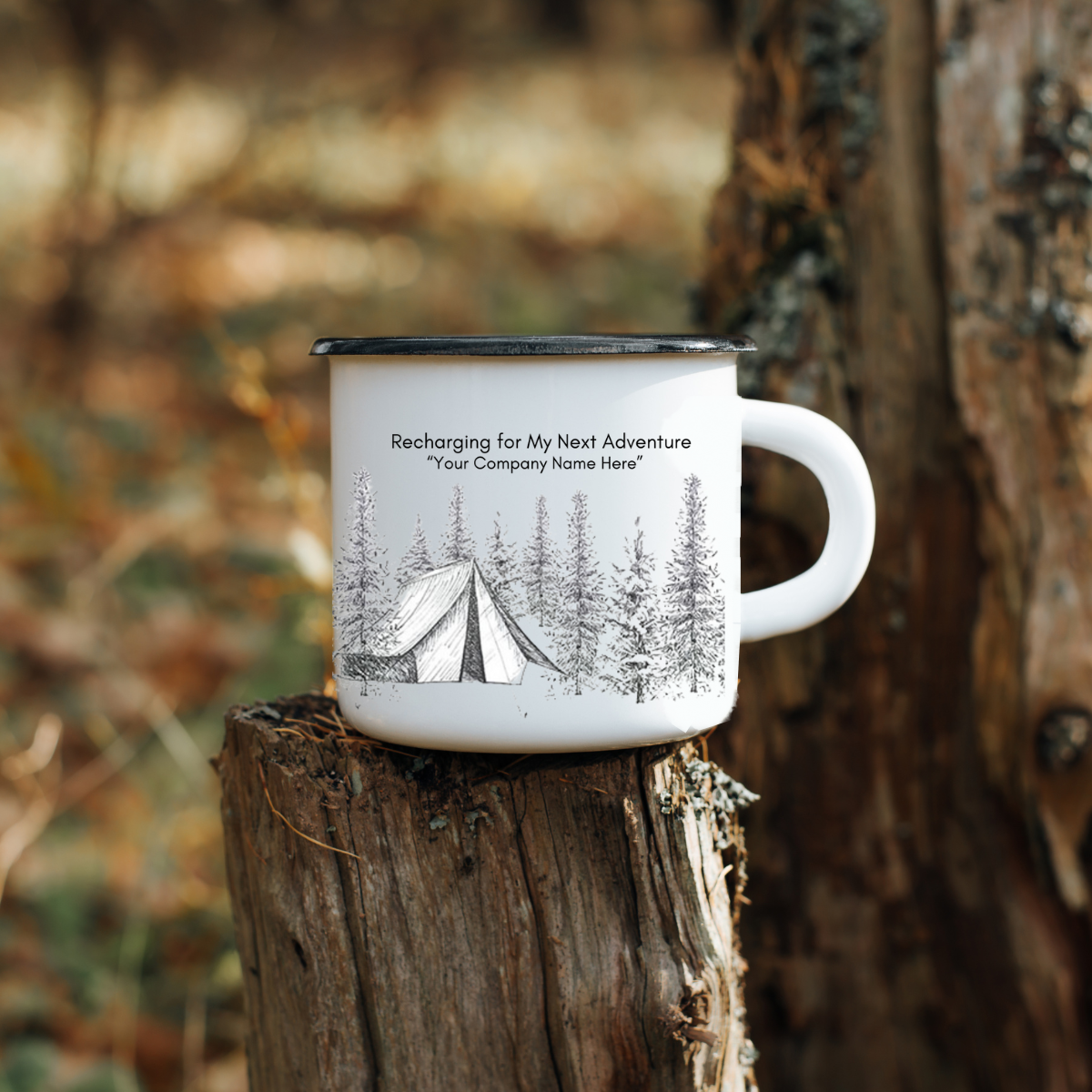 National Parks and Beyond - Wholesale Coffee Mug - Camping in the Woods Enamel Camping Cup12
