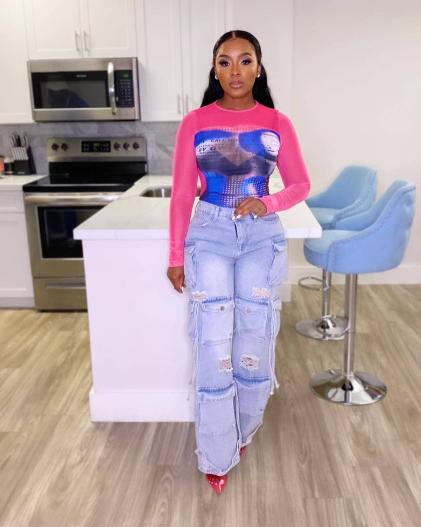 MB Fashion Wholesale - Vente Jean – femme - PANTALON EN JEAN À TAILLE ÉLASTIQUE MB FASHION 8483LY32