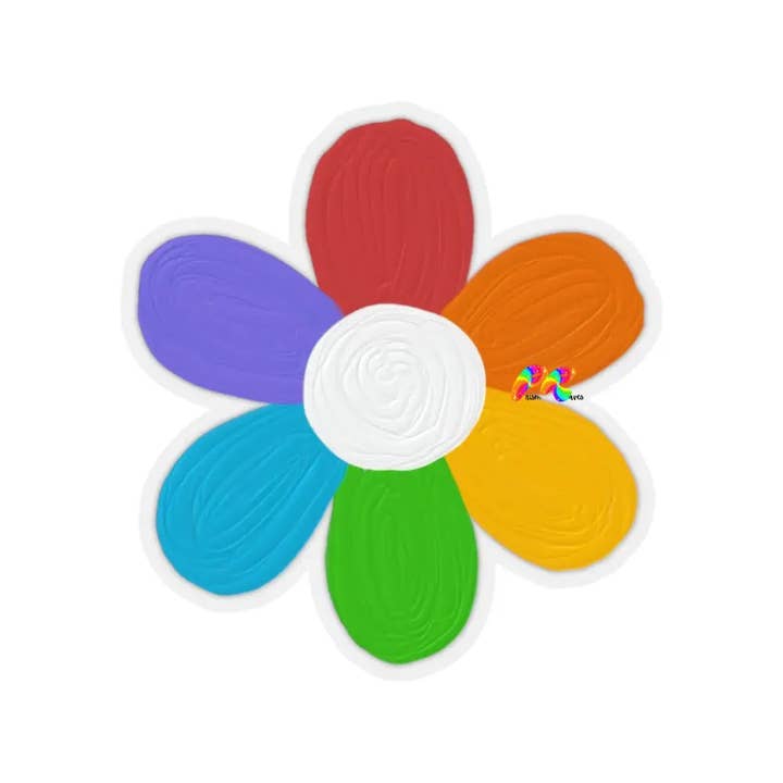 Sticker Rainbow Daisy voor wholesale door Prism Raves