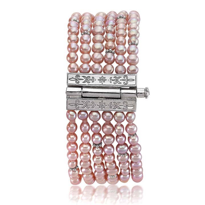 Multi-Strand Lavender Pearl Bracelet for wholesale by Anatoli Jewelry