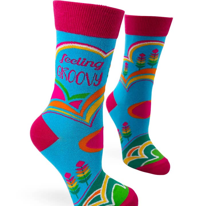 Feeling Groovy Women's Novelty Crew Socks and other Purchase Wholesale groovy. Free Returns & Net 60 Terms on Faire trending on Faire.