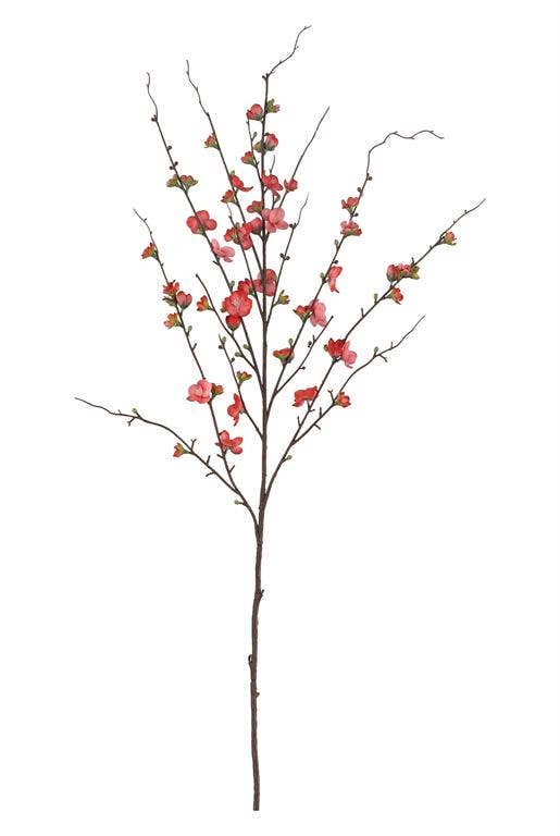 Select Artificials, Inc. - Wholesale Artificial Flowers - Peach Blossom Spray 46" Red