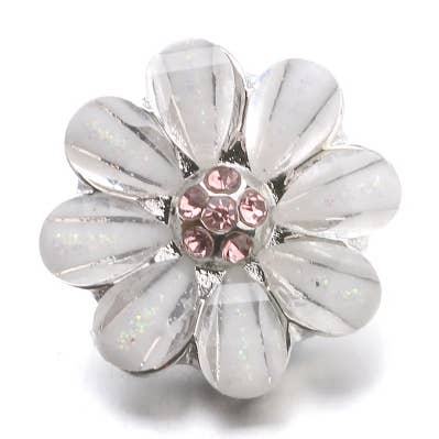 Sparkle Snap - Flor de Vidro Delicada - Jóias Snap 18-20mm por atacado de Say It in A Snap Jewelry