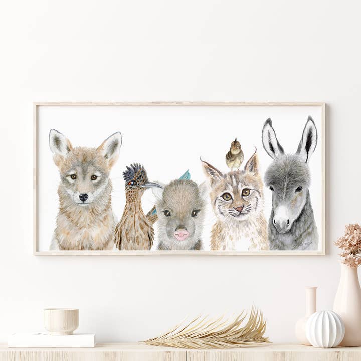 Southwest Baby Animal Montage for wholesale by Tiny Toes Design by Brett Blumenthal