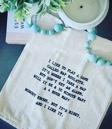 ellembee gift - Wholesale Tea Towel - Nap Roulette funny Kitchen Tea Towels with sayings on them1