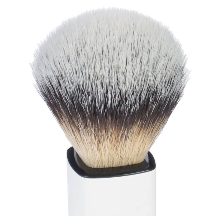 Fantasia R. Espig KG - Wholesale Cheek/Face Makeup Brush - Synthetic hair shaving brush with white plastic handle2