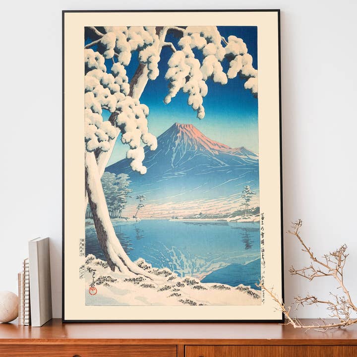 Clearing after Snowfall on Mt. Fuji Print by Hasui Kawase for wholesale by Ink & Drop