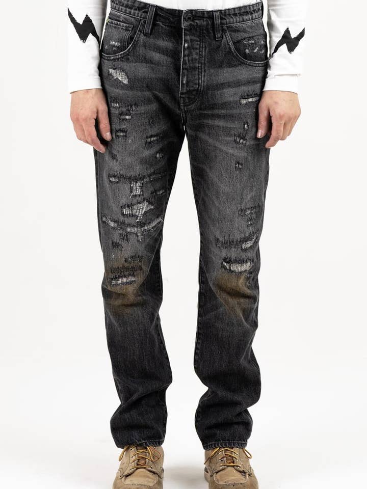 THUNDERS - Vintage Black Repair for wholesale by Neon Denim Brand