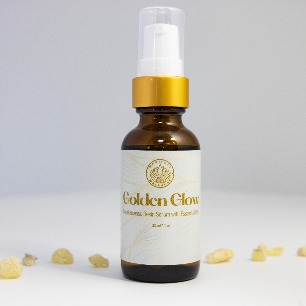 Manifest Wellness - Wholesale Facial Serum/Concentrate - Golden Glow Frankincense Resin Serum, Full Spectrum, Organic1